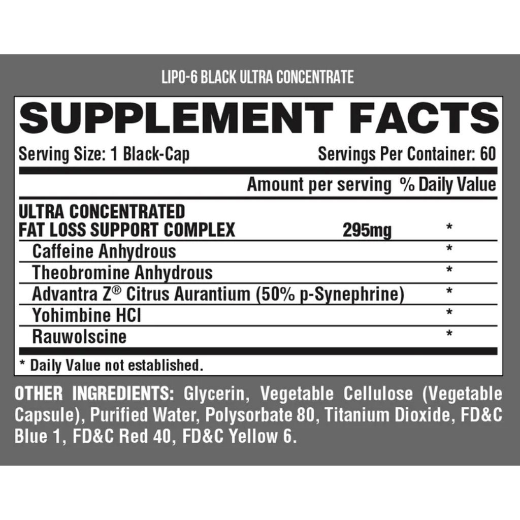LIPO 6 BLACK ULTRA CONCENTRATE NUTREX x60 CAPS