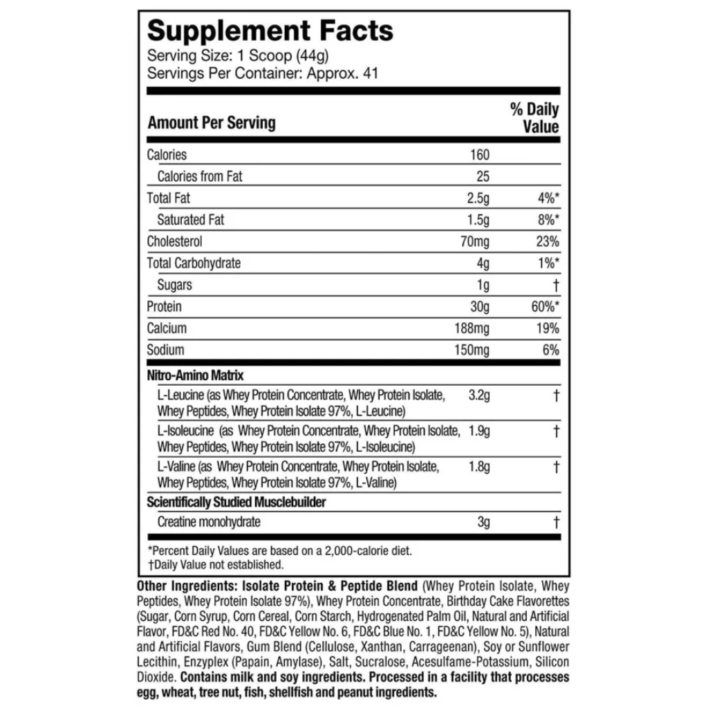 NITRO TECH PERFORMANCE SERIES MUSCLETECH