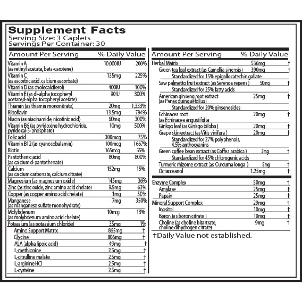 PLATINUM MULTIVITAMIN MUSCLETECH