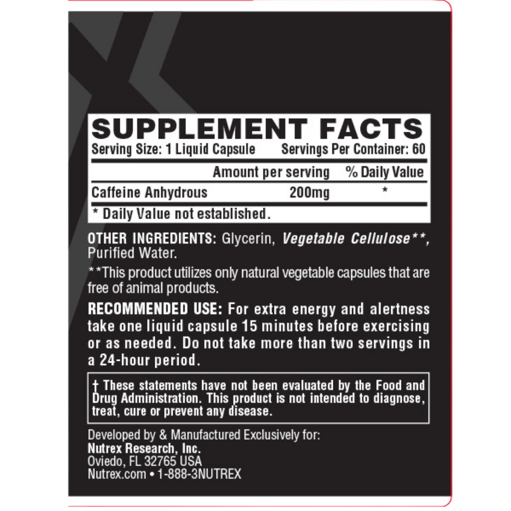 CAFFEINE 200 NUTREX
