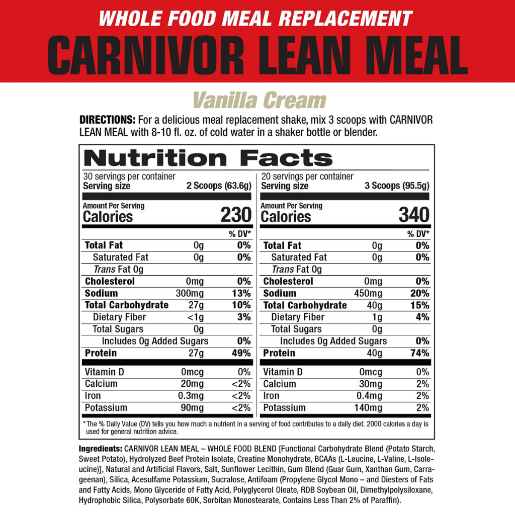 CARNIVOR LEAN MEAL MUSCLEMEDS