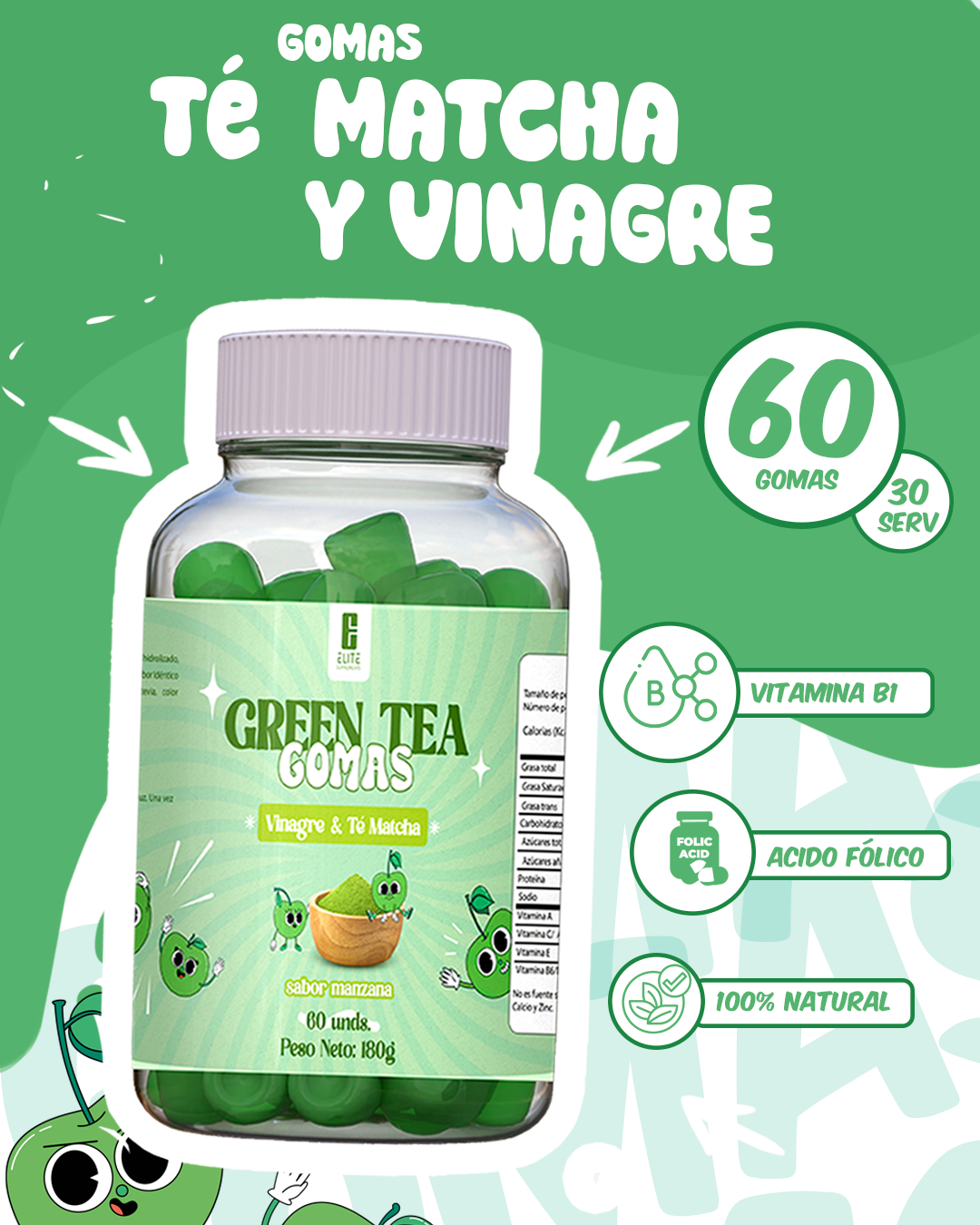 GREEN TEA GOMAS ELITE SUPPLEMENTS