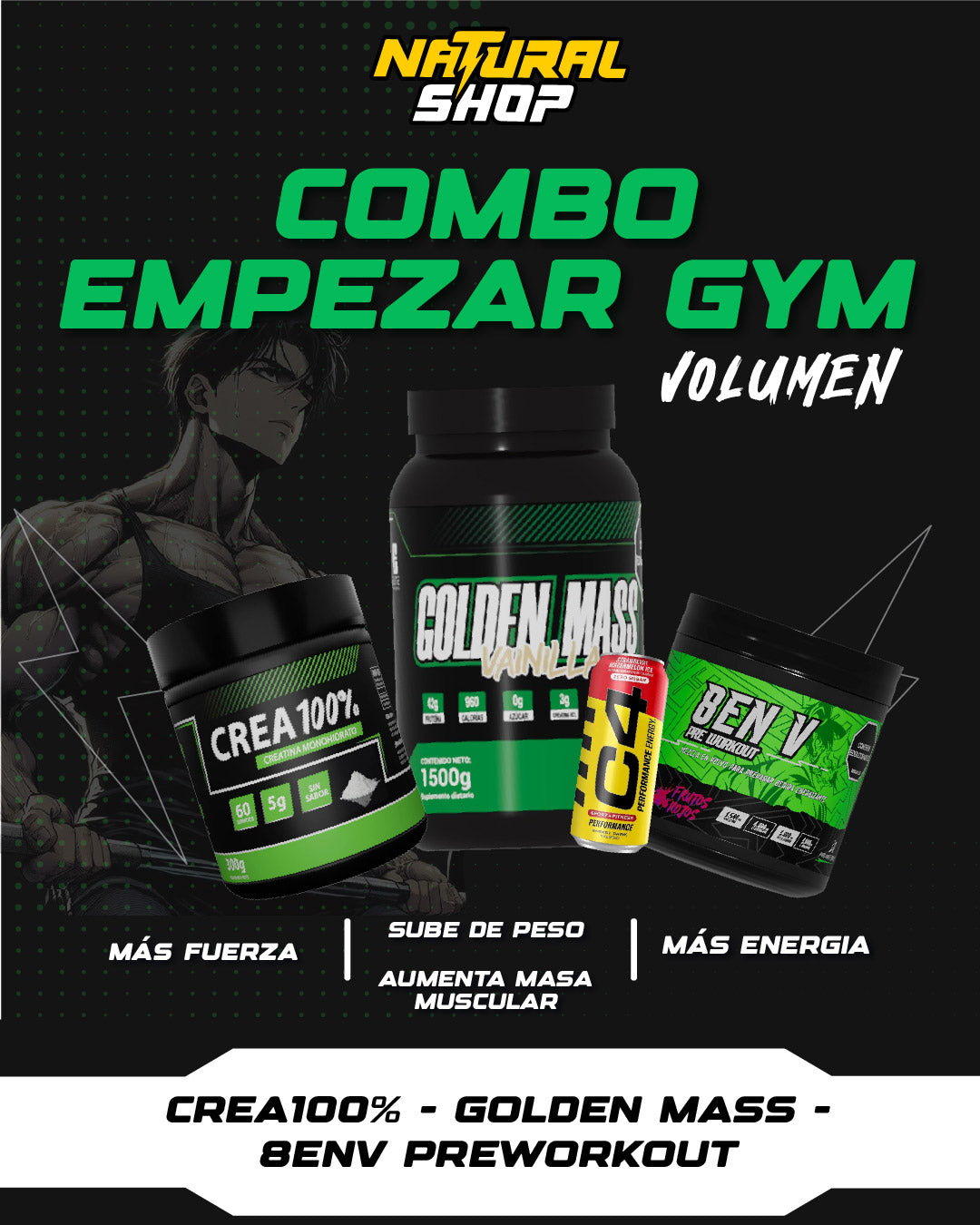 COMBO EMPEZAR GYM VOLUMEN