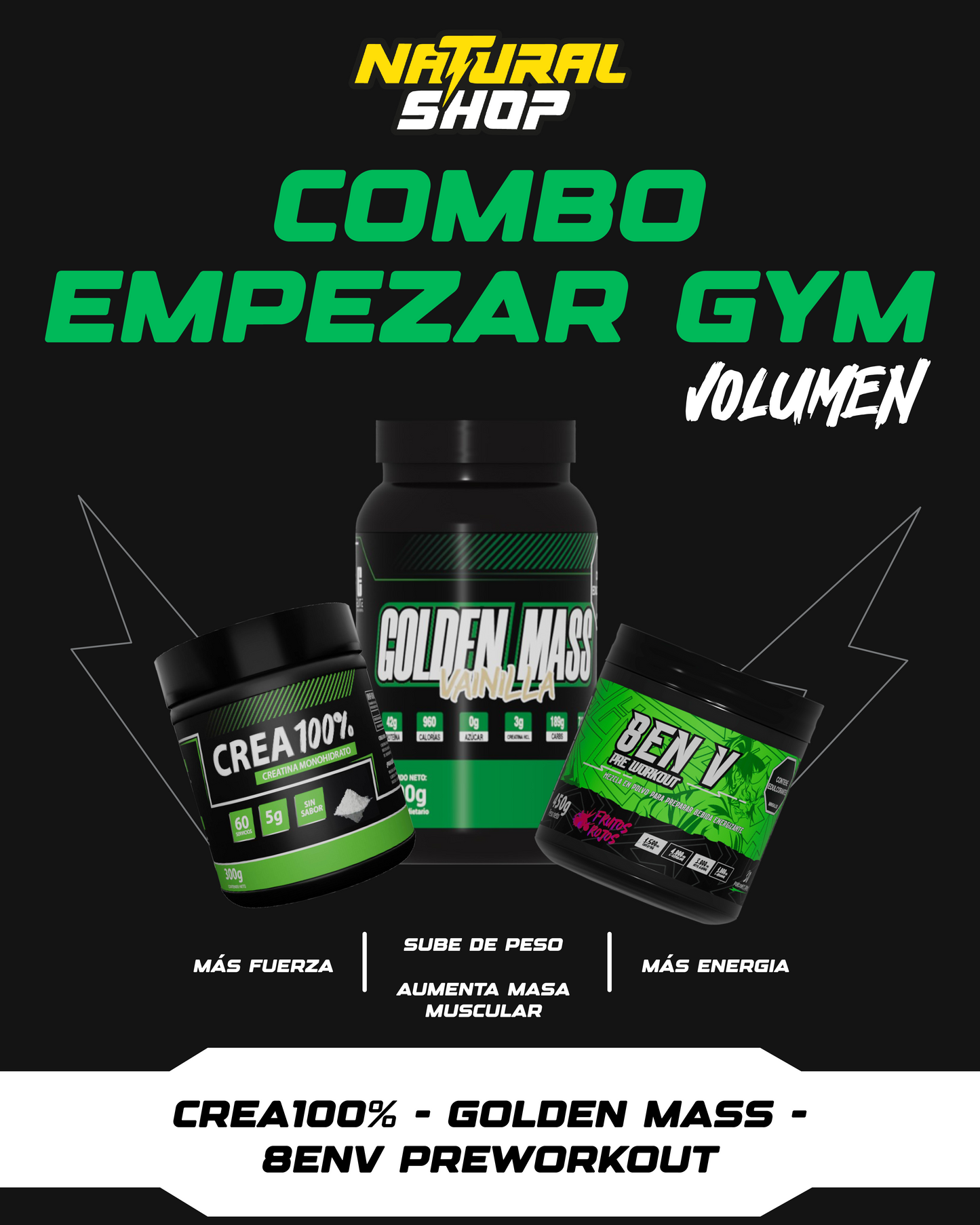 COMBO EMPEZAR GYM VOLUMEN