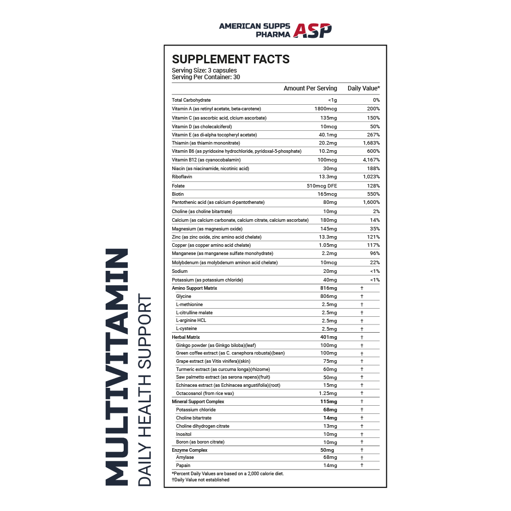 MULTIVITAMININ AMERICAN SUPPS PHARMA