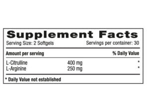 L-CITRULLINE + L-ARGININE NATURAL SYSTEMS