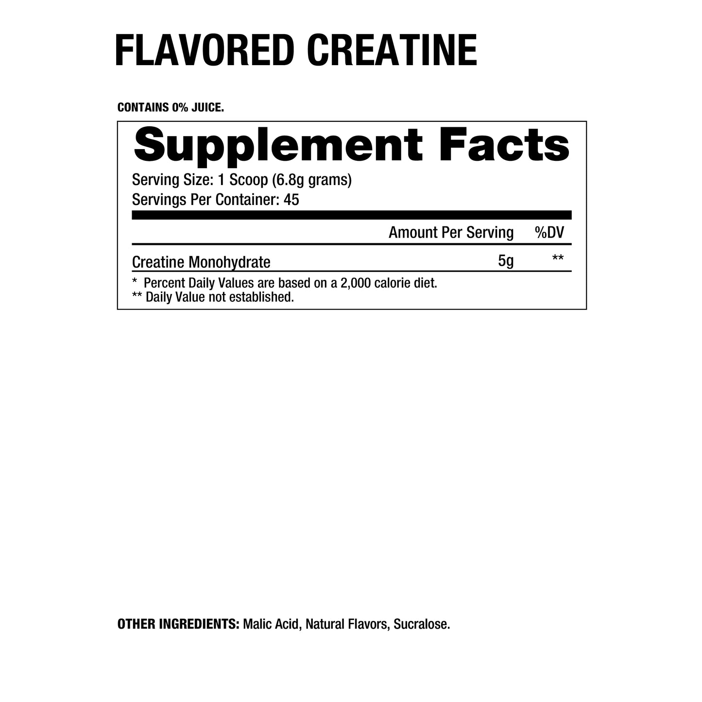 CREATINE MONOHYDRATE FLAVORED DRAGON PHARMA