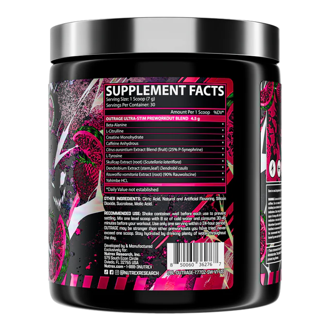 OUTRAGE PRE WORKOUT NUTREX
