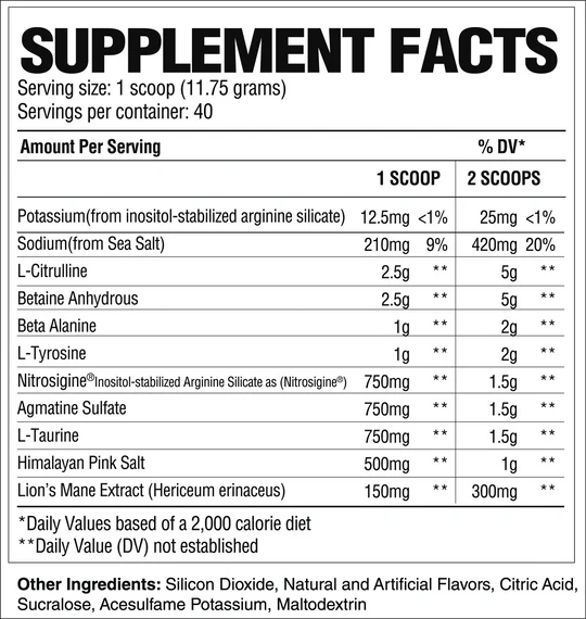 RAW PUMP NON STIM PRE-WORKOUT