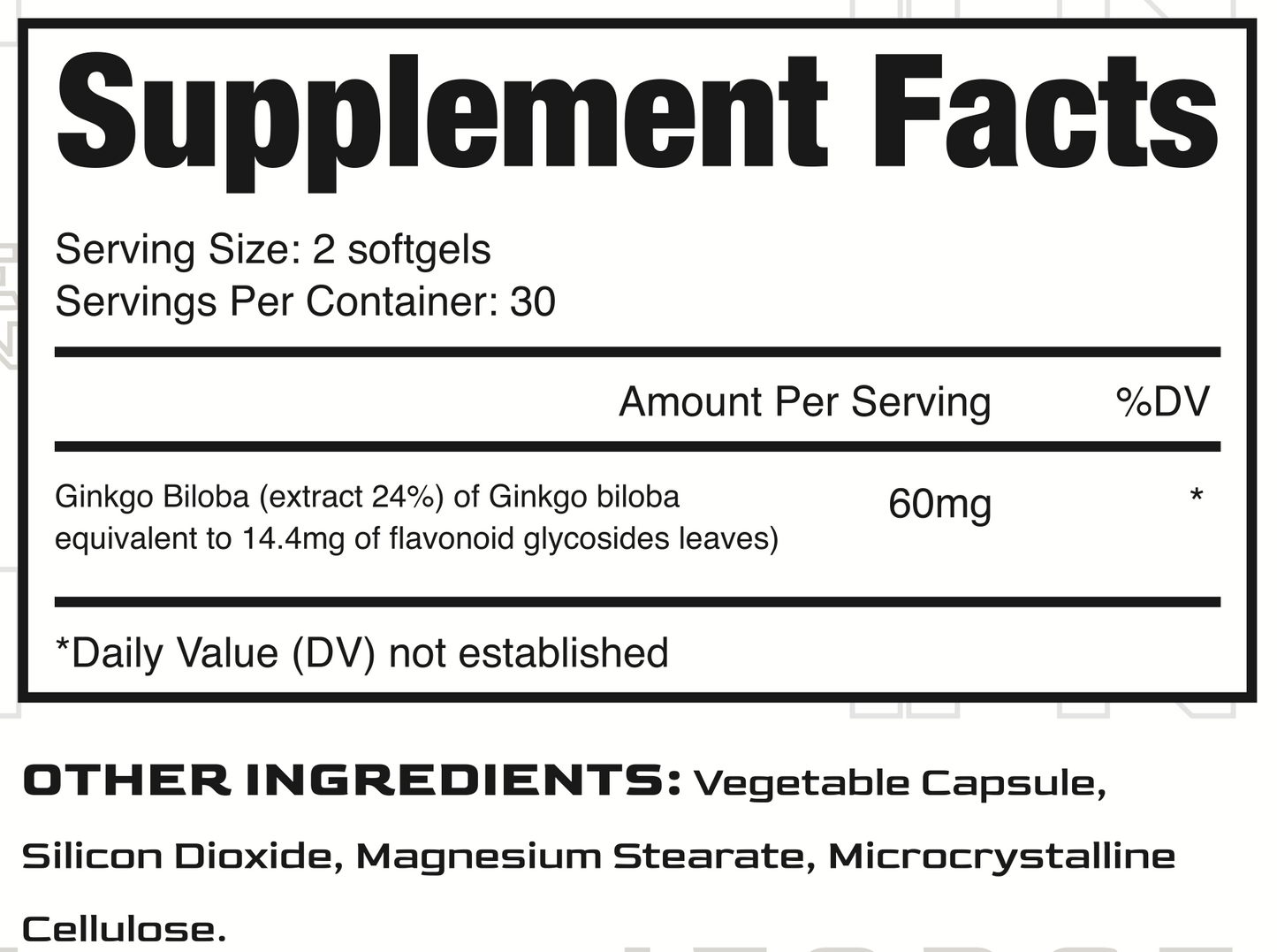 Ginkgo Biloba iForce Nutrition