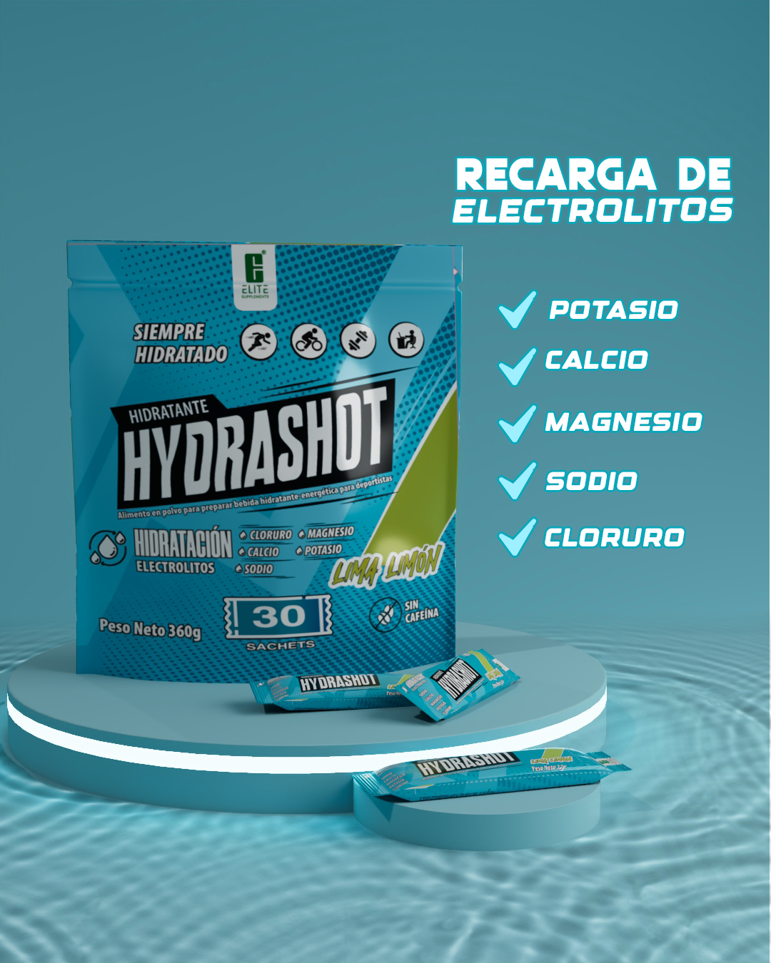 HIDRATANTE HYDRASHOT SOBRES ELITE SUPLEMENTS