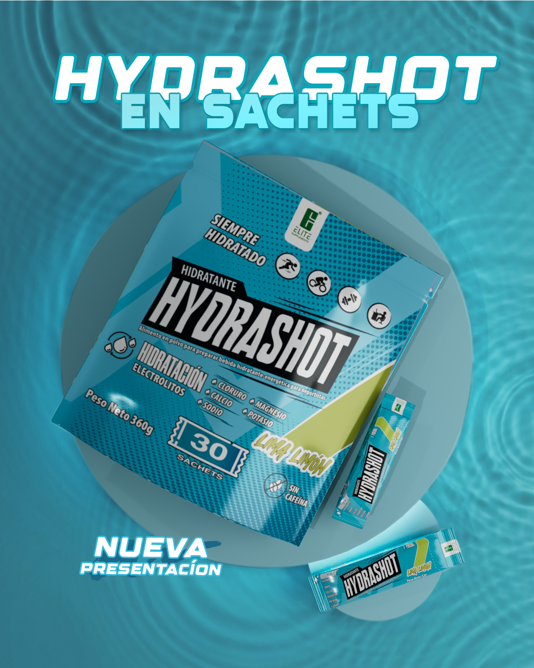 HIDRATANTE HYDRASHOT SOBRES ELITE SUPLEMENTS