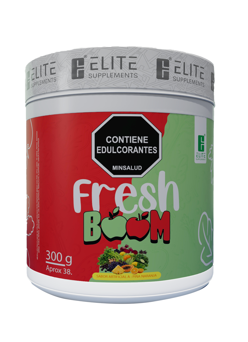 Fresh Boom Batido Verde Rojo Elite Supplements