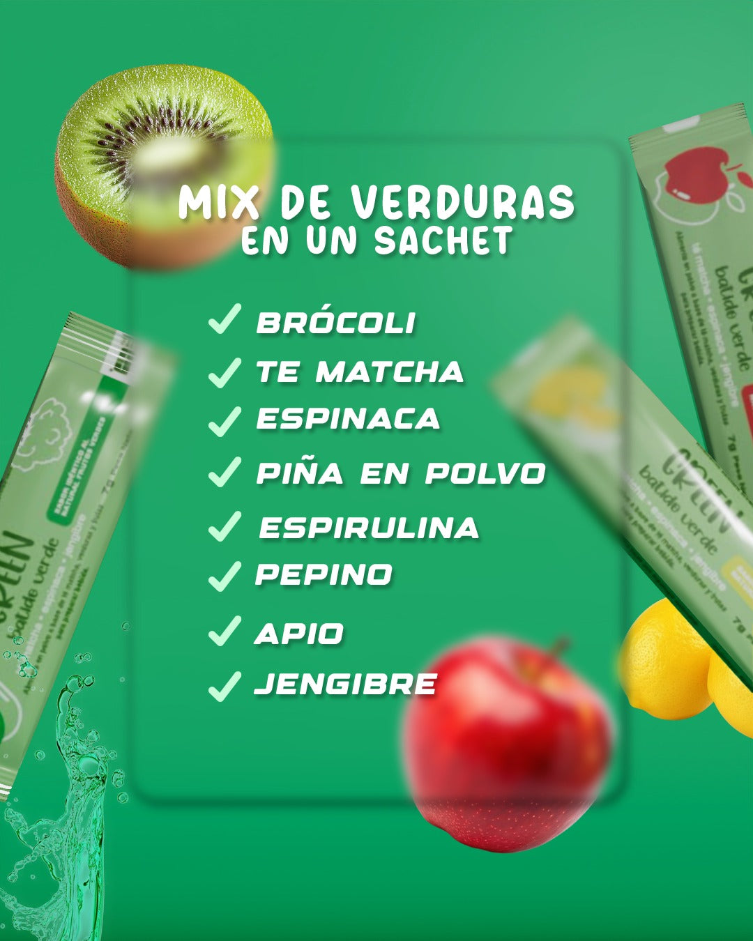 GREEN BATIDO VERDE EN SOBRES ELITE SUPPLEMENTS
