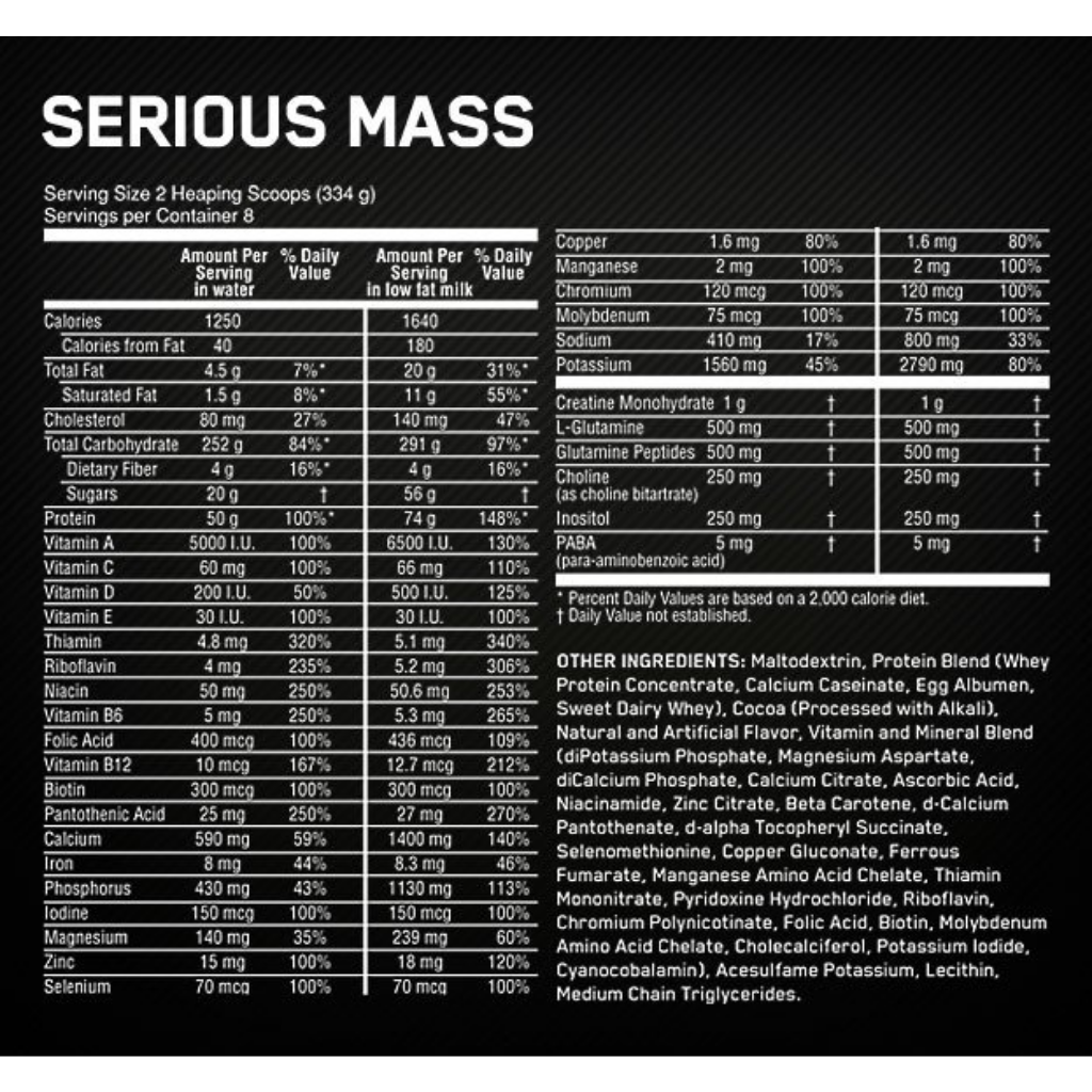 SERIOUS MASS OPTIMUM NUTRITION