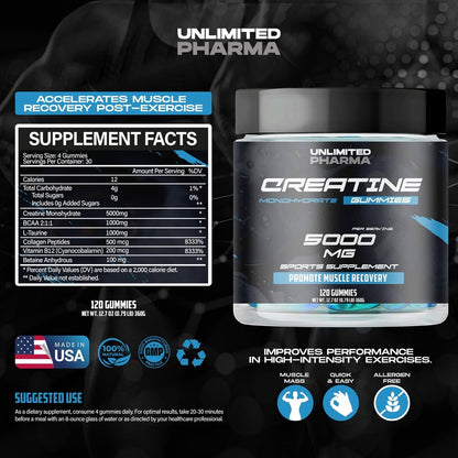 GOMAS DE CREATINA UNLIMITED PHARMA