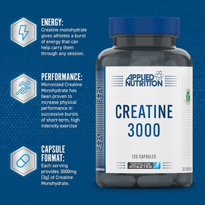CREATINE 3000 CAPSULES APPLIED NUTRITION
