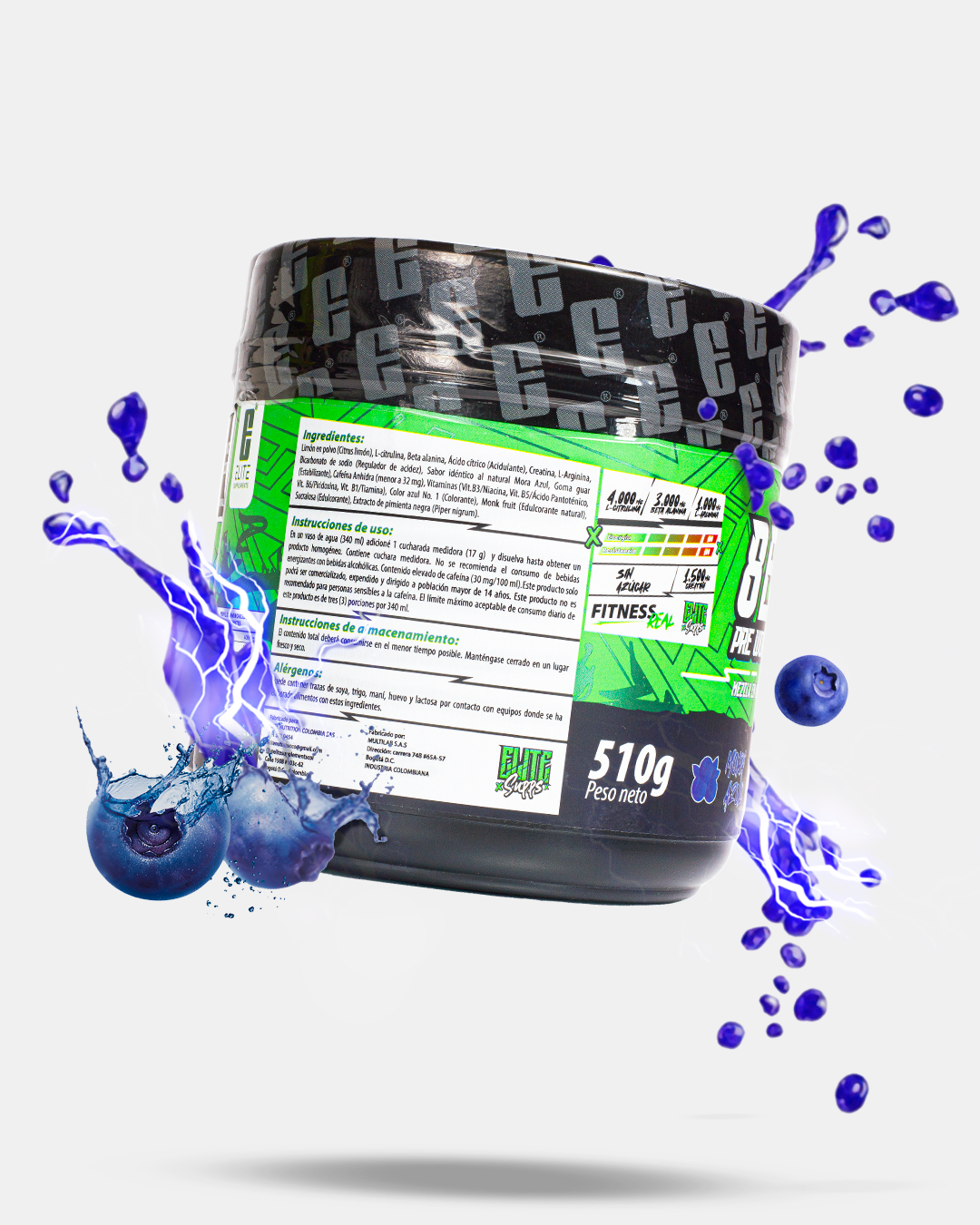 8 EN V PRE WORKOUT ELITE SUPPLEMENTS