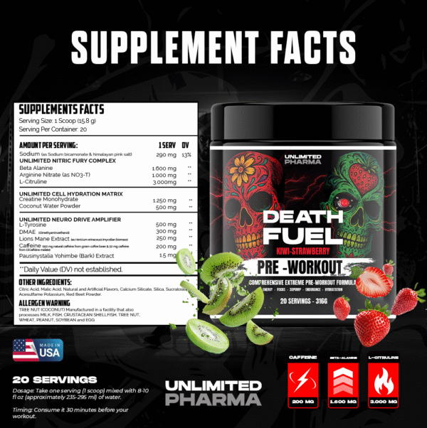 DEATH FUEL PRE WORKOUT UNLIMITED PHARMA