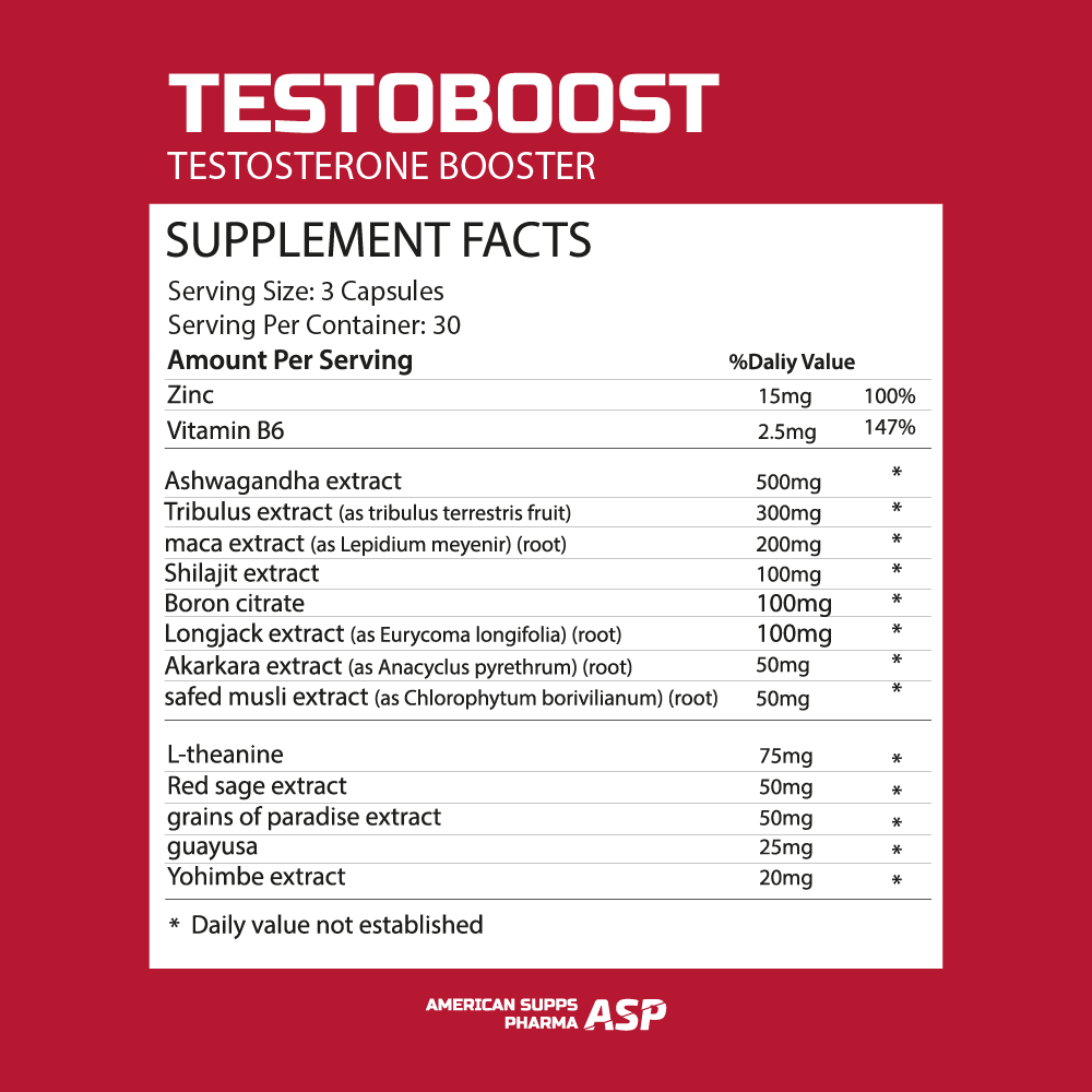 TESTOBOOST AMERICAN SUPPS PHARMA