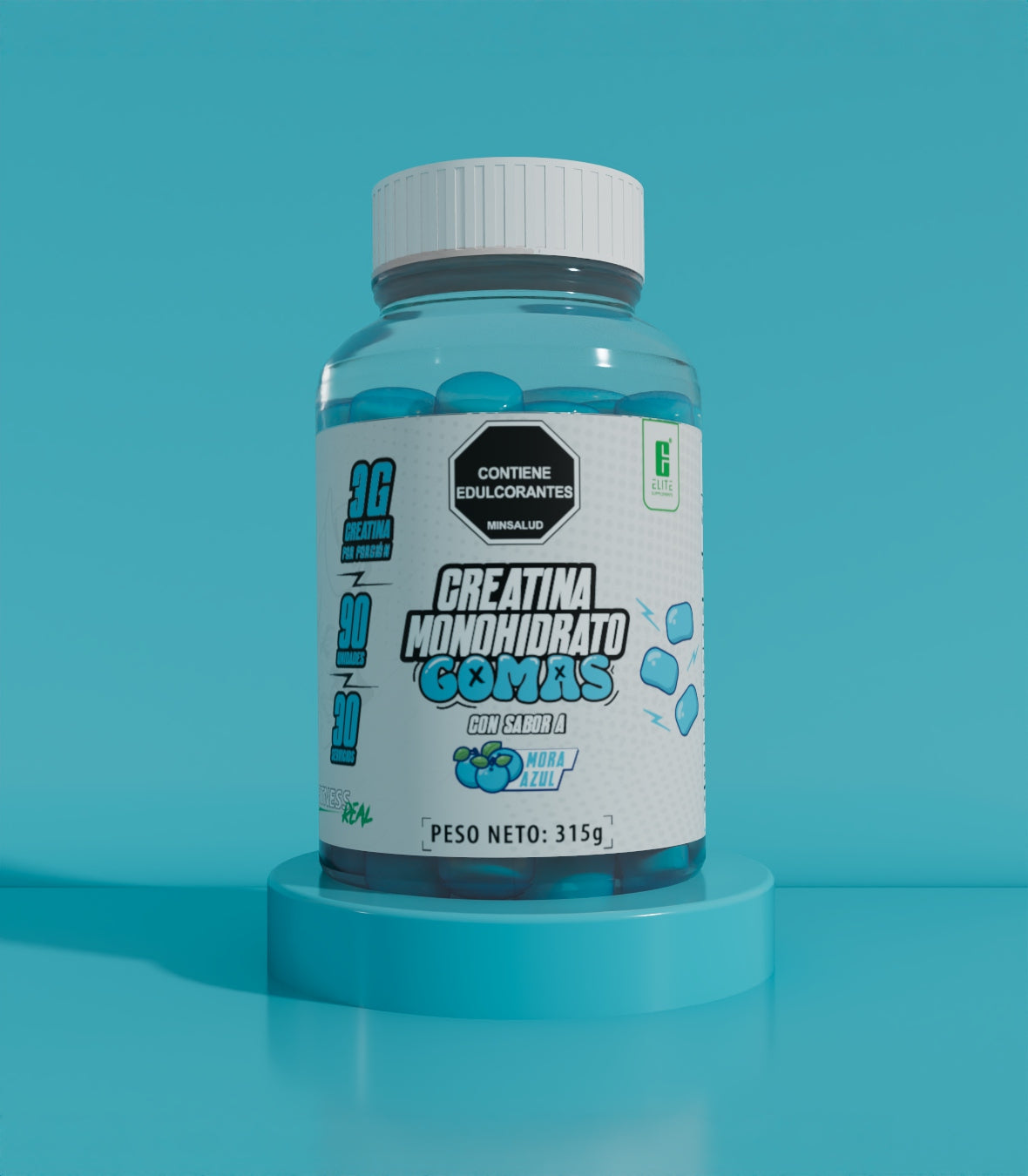 GOMAS DE CREATINA MONOHIDRATO ELITE SUPPLEMENTS