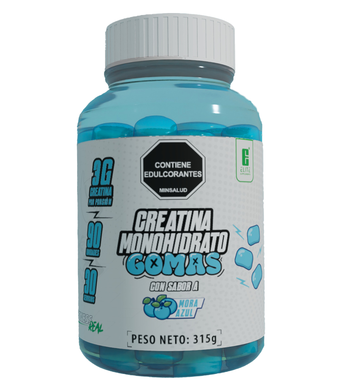 GOMAS DE CREATINA MONOHIDRATO ELITE SUPPLEMENTS